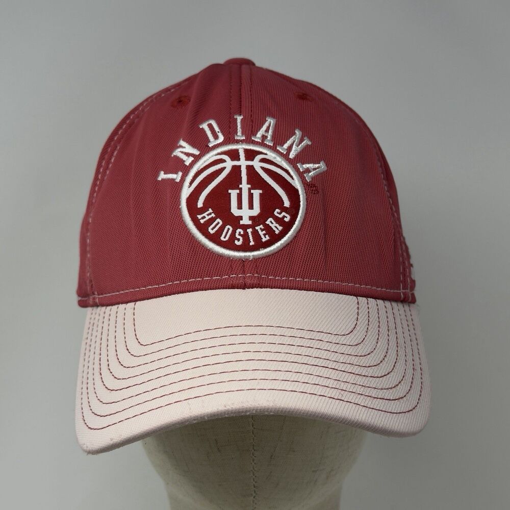 Adidas Indiana Hoosiers Basketball Fitted Hat L/XL Red White NCAA IU Cap